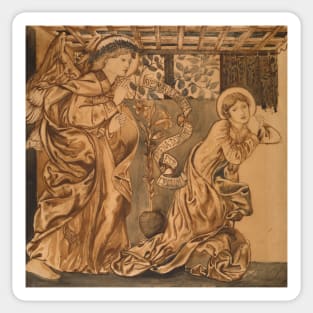 The Annunciation by Edward Burne-Jones Sticker